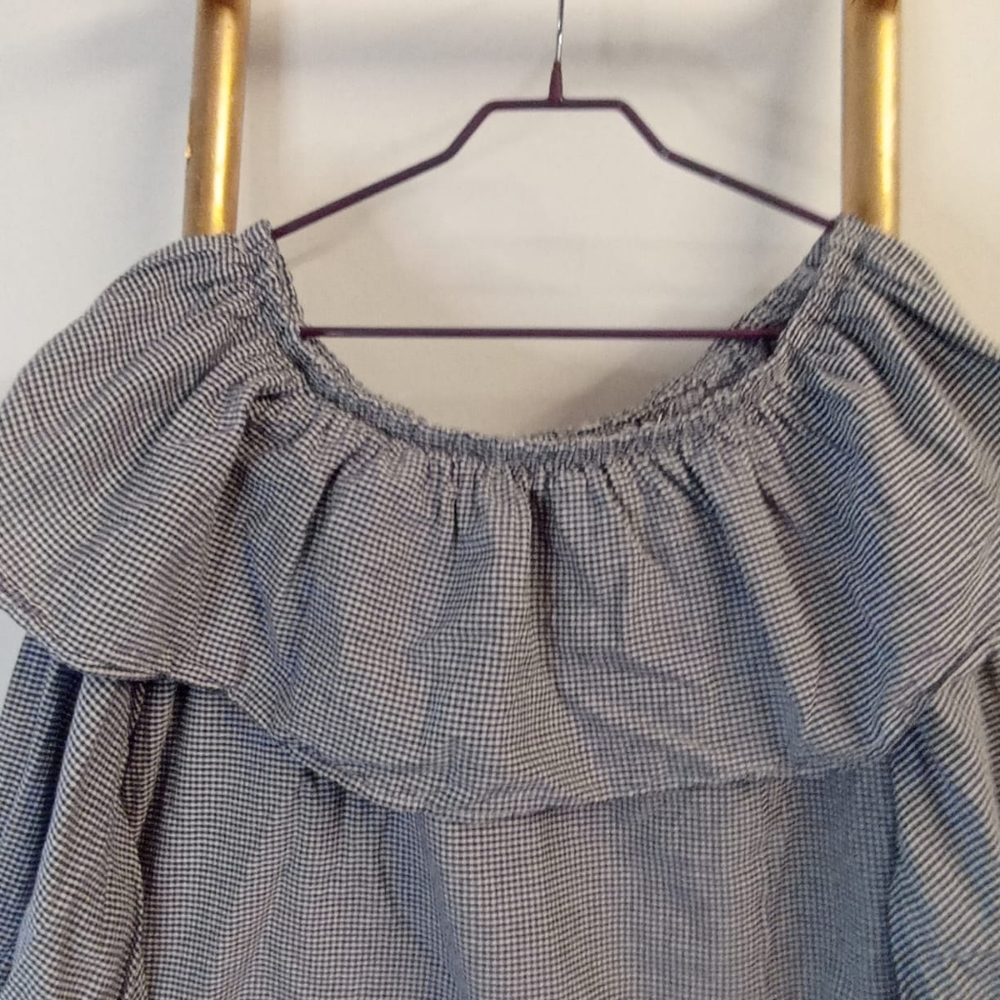Zara Floral Navy and White Embroidered Top - Picture 14 of 16